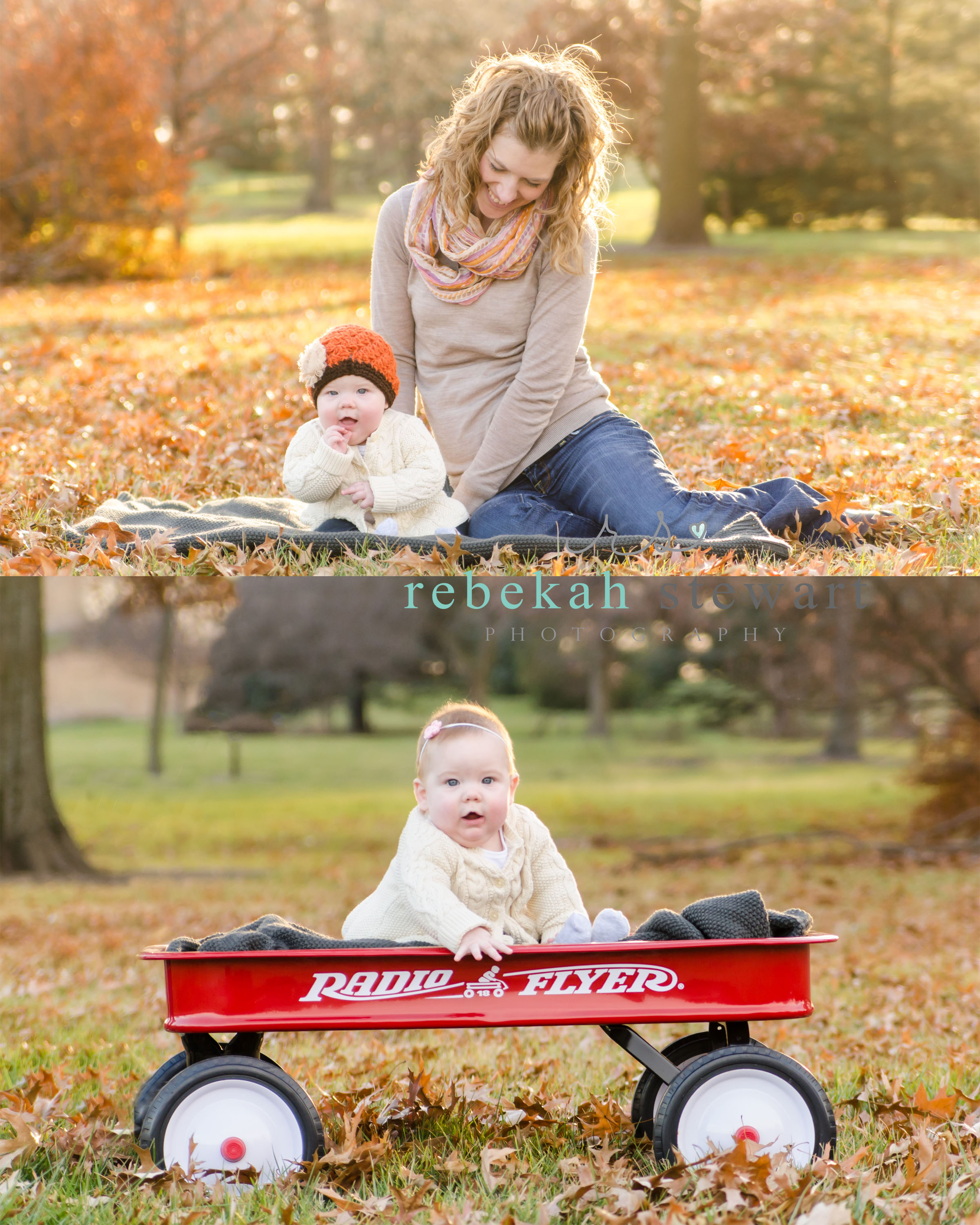 Bright fall sunshine with baby {Cedar Rapids Family Photography}