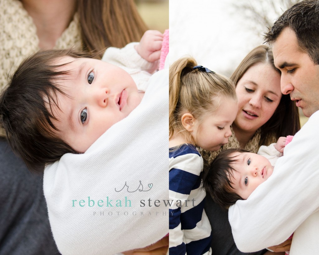 A family of four with two daughters plays in the leaves {Cedar Rapids family photographer}