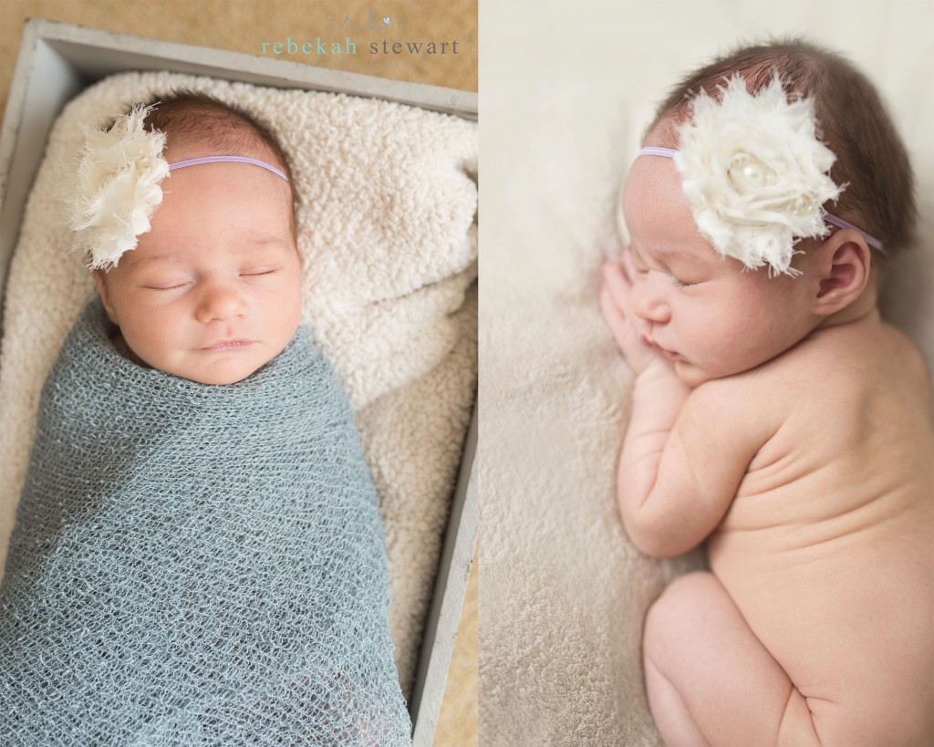 A newborn girl sleeps in Cedar Rapids {baby photographer}