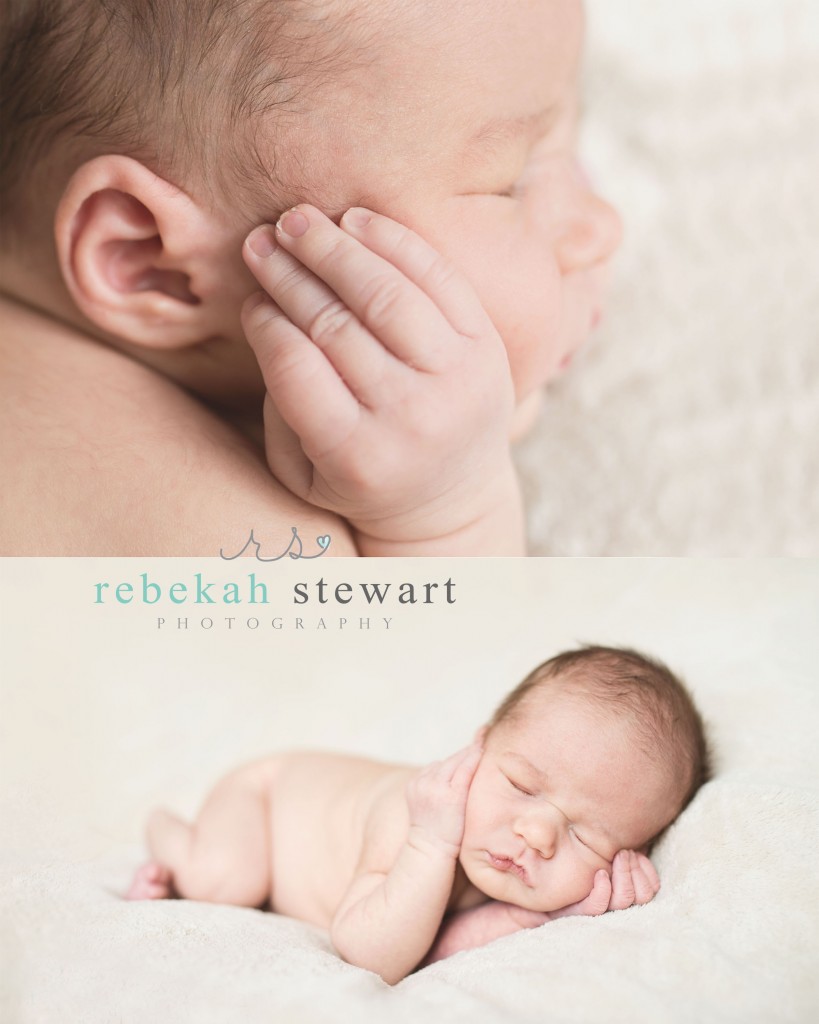 A newborn girl sleeps in Cedar Rapids {baby photographer}