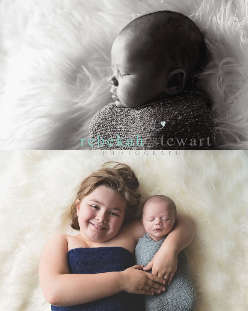 A newborn baby boy sleeps {Cedar Rapids baby photographer}