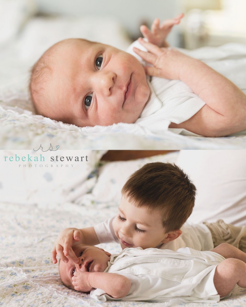 A family of four has a lifestyle newborn session in Cedar Rapids