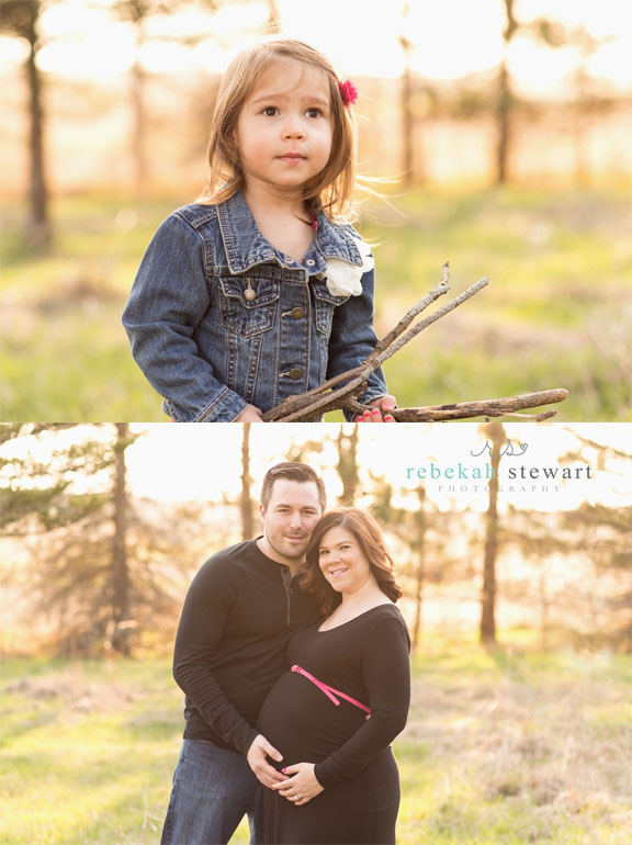 Maternity session with toddler girl and husband in Cedar Rapids