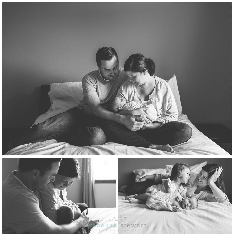 Baby sister and family {Cedar Rapids newborn photography}