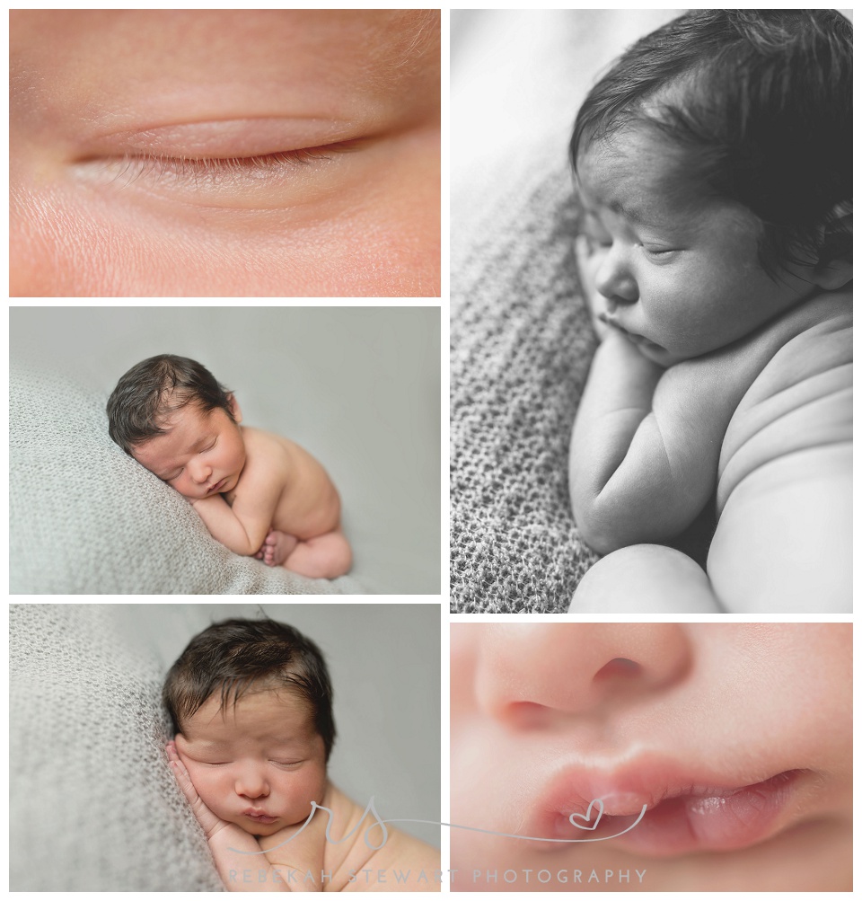 Newborn boy with gorgeous hair {Cedar Rapids baby photographer}
