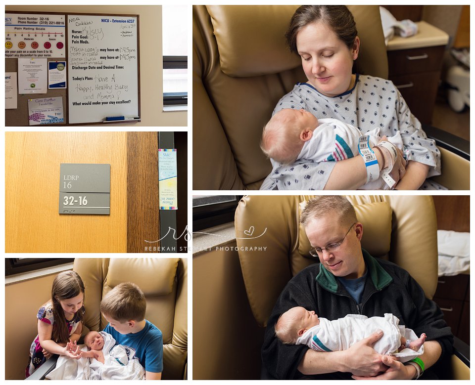 hospital newborn - Cedar Rapids baby photographer