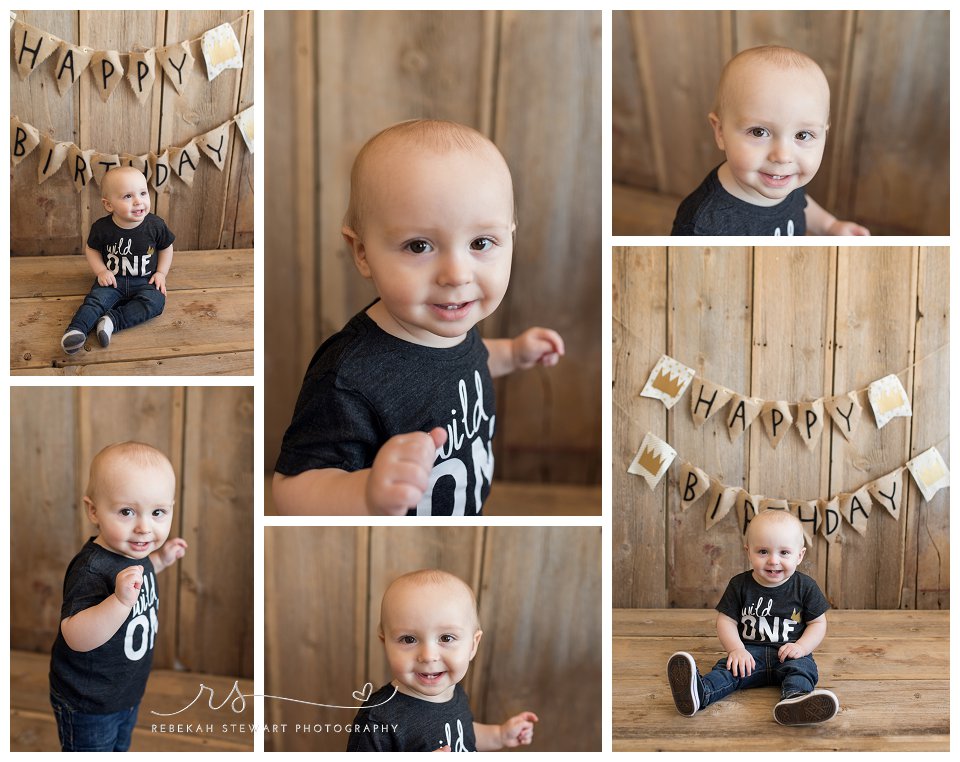 cake smash - first birthday - Cedar Rapids baby photographer