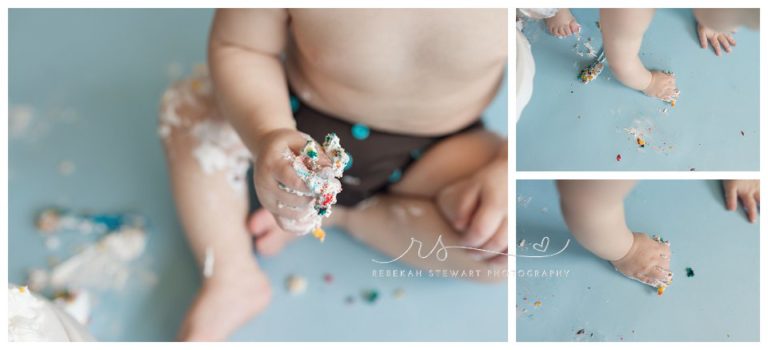 cake smash - first birthday - Cedar Rapids baby photographer