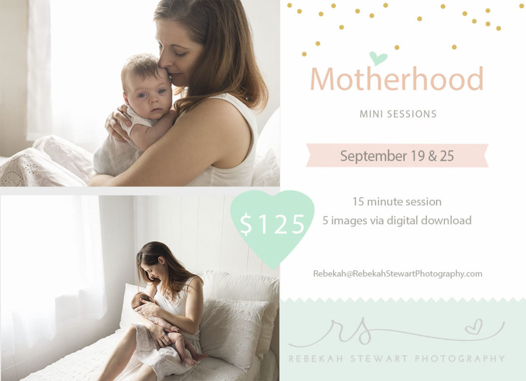 motherhood mini sessions Cedar Rapids photographer