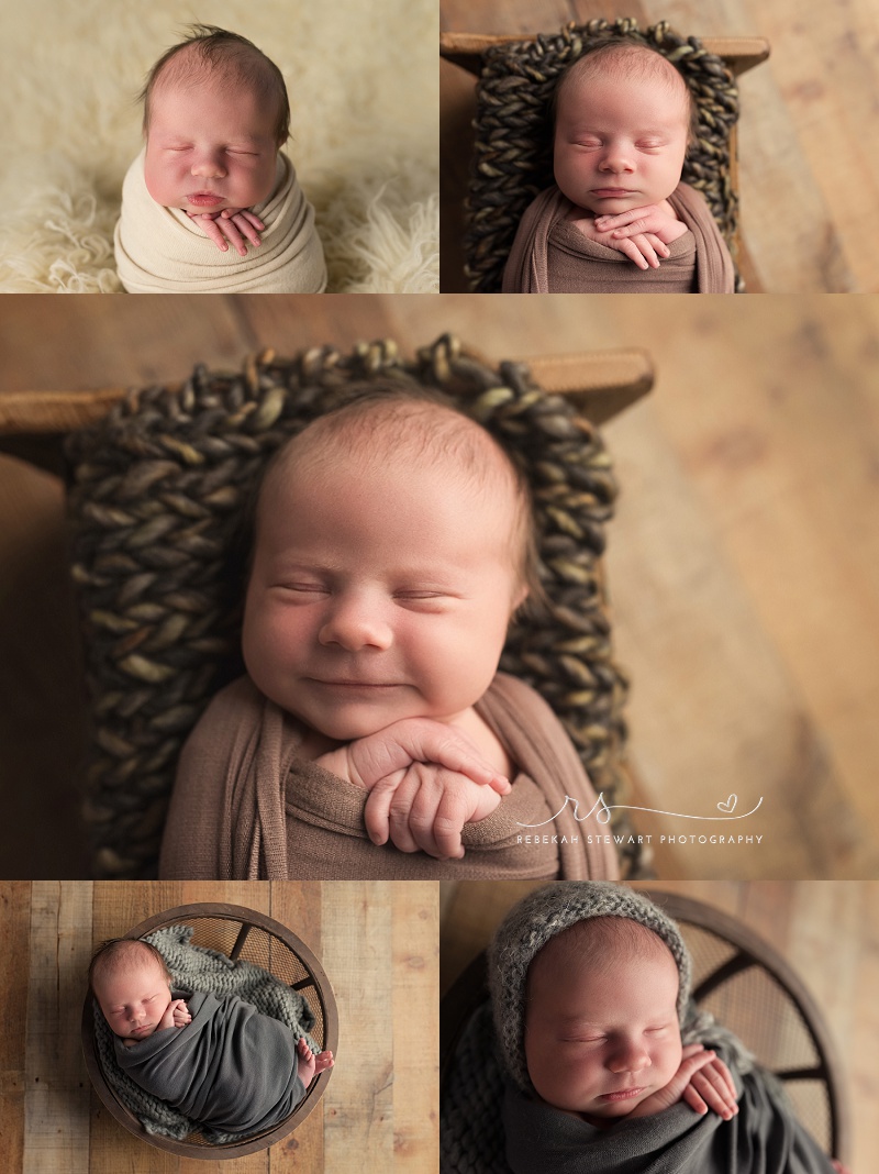 Sleepy baby boy - Cedar Rapids newborn photos