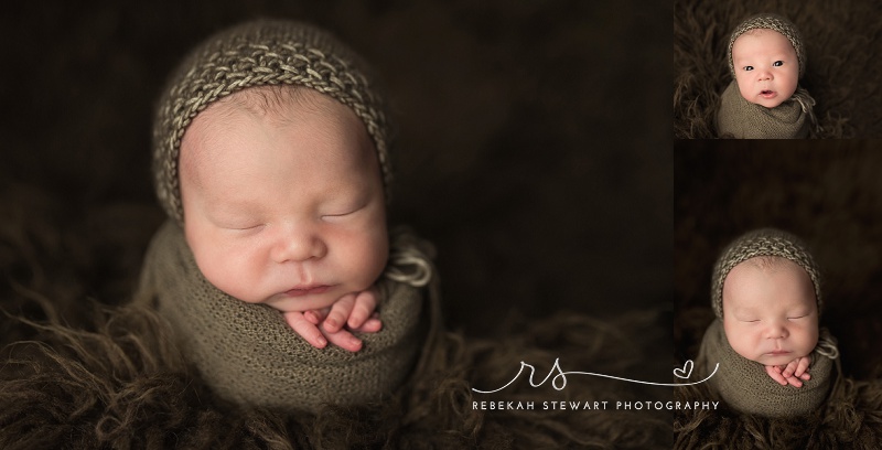 cozy baby boy - Cedar Rapids newborn photographer