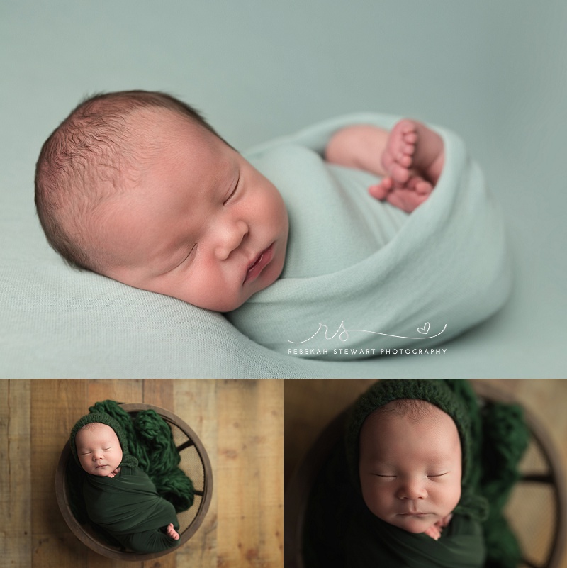 cozy baby boy - Cedar Rapids newborn photographer