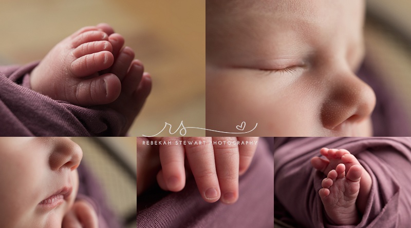 sleepiest baby girl is photographed during her newborn session in Cedar Rapids