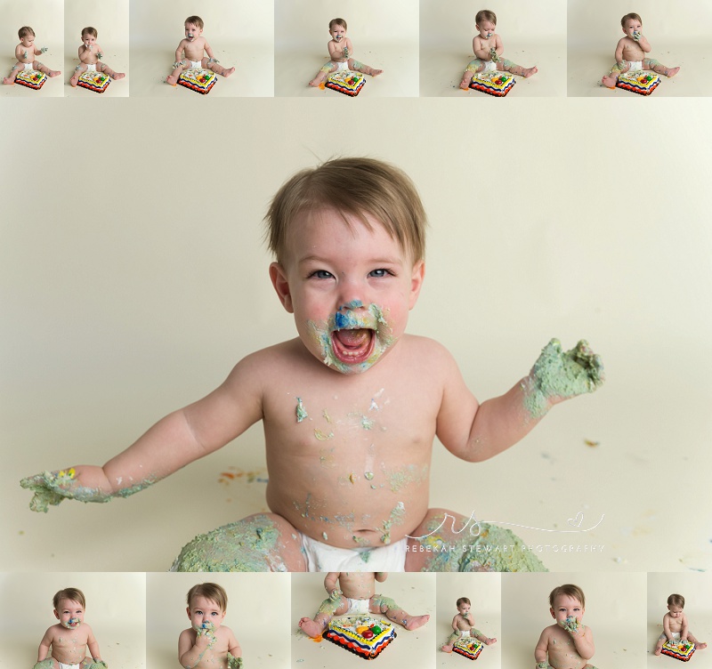 Cedar Rapids baby photographer, cake smash, one year old (1)