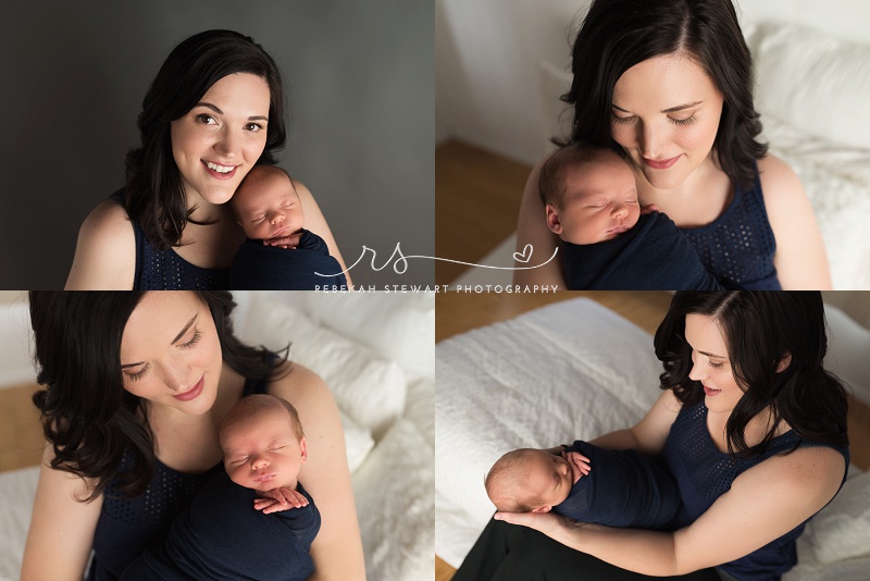 Bright-eyed baby boy - newborn photos Cedar Rapids