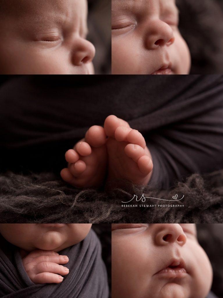 An adorable baby boy sleeps during his Cedar Rapids newborn photography session 