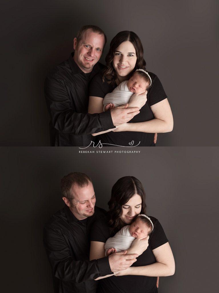 family photos with mom and baby and daughter, cedar rapids newborn photography